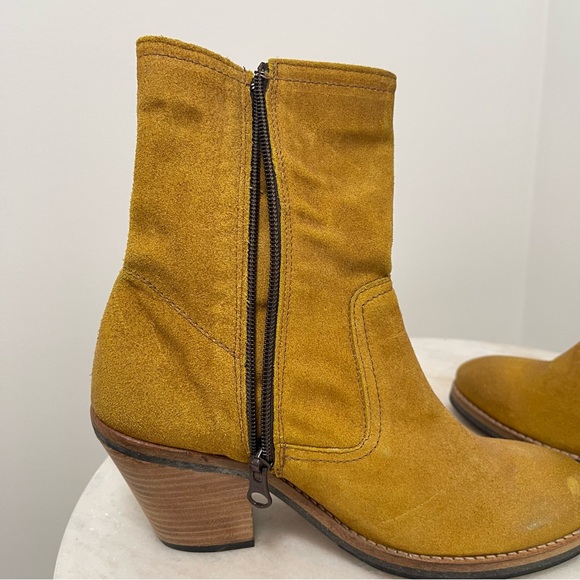 Miss L Fire Jane Mustard Boots Size EU 38 US 7.5 - Picture 7 of 12
